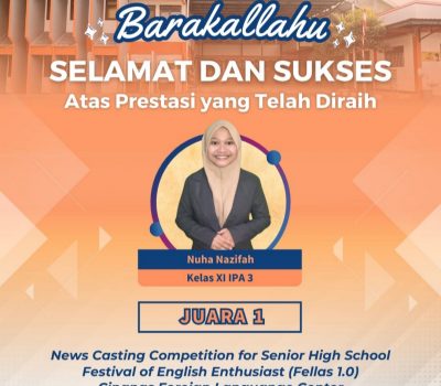Siswa SMAIT Al Uswah Juara 1 News Casting Competition Fellas 1.0