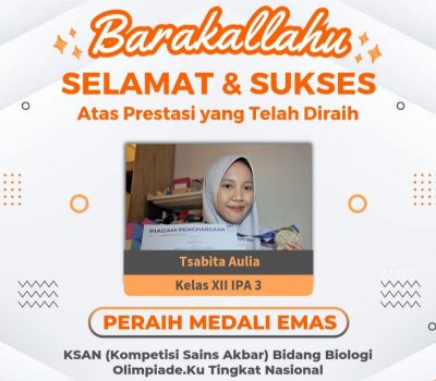 Tsabita Aulia Raih Medali Emas Kompetisi Sain Akbar Bidang Biologi
