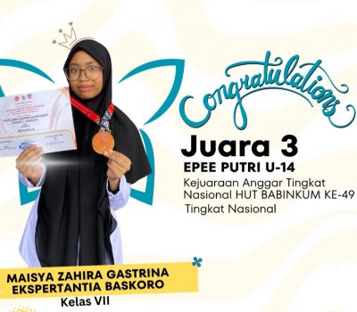 Maisya Zahira Raih Juara 3 Kejuaraan Anggar HUT BABINKUM ke 49