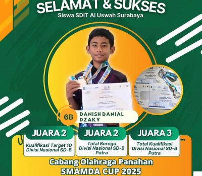 Danish Danial dari SDIT Al Uswah Raih 3 Gelar Juara di Kejuaraan Panahan