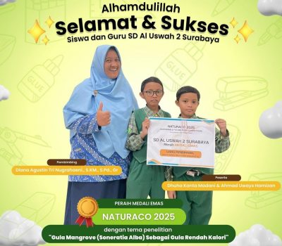 Siswa SD Al Uswah 2 Surabaya Raih Medali Emas Menulis Essay NATURACO
