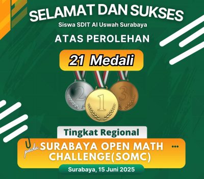 21 Siswa SDIT Al Uswah Surabaya Raih Medali di Ajang Lomba Matematika SOMC 2025