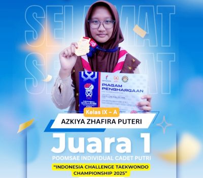 Azkiya Zafhira Raih Medali Emas di Indonesia Challenge Taekwondo Championship