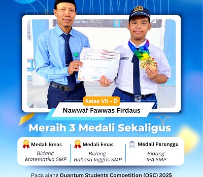 Nawwaf Fawwaz Raih 3 Medali di Ajang Quantum Students Competition 2025