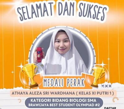 Athaya Aleza Raih Medali Perak Bidang Biologi di ajang Brawijaya Best Student Olympiad