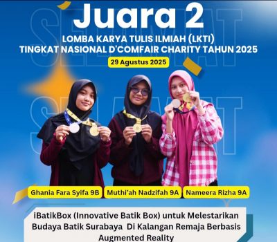 Tim SMPIT Al Uswah Surabaya Raih Juara 2 Lomba Karya Tulis Ilmiah Tingkat Nasional