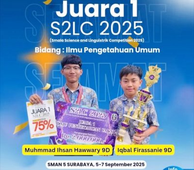 Tim SMPIT Al Uswah Surabaya Raih Juara 1 Smala Science and Linguistic Competition
