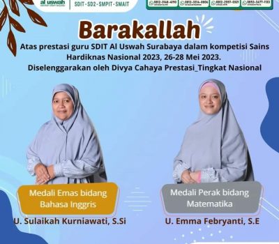 Guru SDIT Al Uswah Raih Medali Emas Dan Perak Kompetisi Sains Nasional