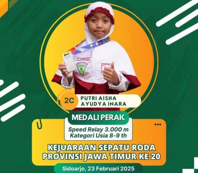 Putri Aisha Ayudya Raih Medali Perak di Kejuaraan Sepatu Roda Provinsi Jawa Timur