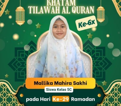 Tiga Siswa SDIT Al Uswah Surabaya 6 kali Khatam Tilawah di bulan Ramadhan