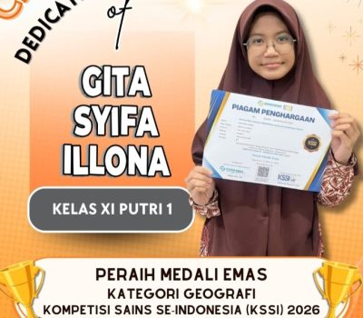 Gita Syifa Illona Raih Medali Emas Bidang Geografi di Kompetisi Sains Se-Indonesia 2026