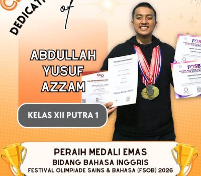 Yusuf Azzam Raih Medali Emas Bahasa Inggris dalam Festival Nasional Olimpiade Sains dan Bahasa 2026