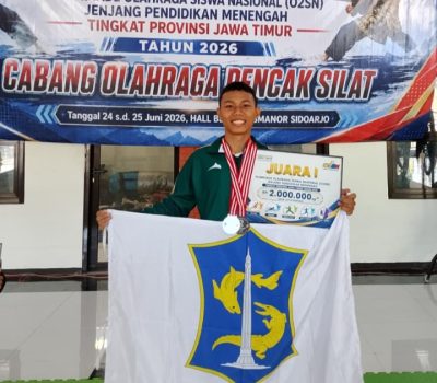 Altaf Izza dari SMAIT Al Uswah Surabaya Raih Juara 1 Pencak Silat O2SN tingkat Provinsi Jawa Timur