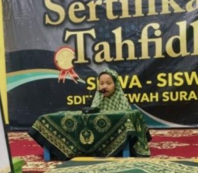 Inspiratif, Murid Kelas 1 SDIT Al Uswah Surabaya Sudah Tuntaskan Hafalan Juz 30