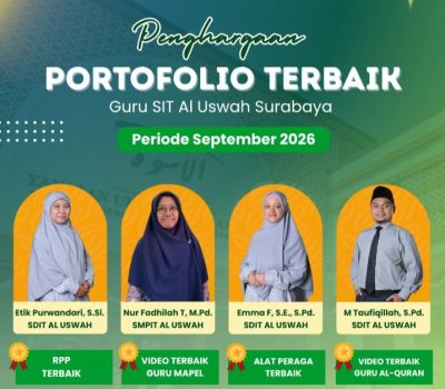 Peraih Penghargaan Portofolio Perangkat Pembelajaran Terbaik Al Uswah Surabaya September 2026
