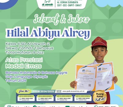 Hilal Abiyu SD Al Uswah 2 Raih 2 Medali Emas Di Gojo Language Olympic