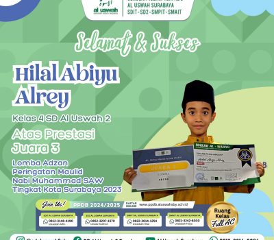 Empat Pelajar SD Al Uswah 2 Raih Juara Di Al Wahyu Maulid Festival