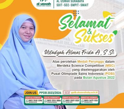Almas Frida Guru SDIT Al Uswah Raih Medali Perunggu Di Merdeka Science Competition
