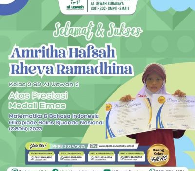 Amritha Hafsah Raih Dua Medali Emas Olimpiade Sains Djuanda