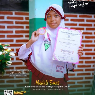 Salsabila Naura Raih Medali Emas di Kompetisi Sains Pelajar Sigma 2026 Tingkat Nasional