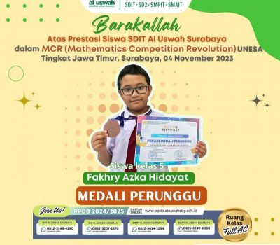 Fakhry Azka Hidayat Raih Medali Perunggu Lomba Matematika MCR Unesa