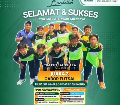 Tim SDIT Al Uswah Surabaya Juara 2 Futsal POR SD Se Kecamatan