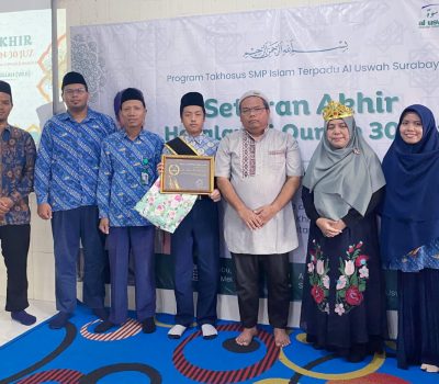 M. Fahmi Aqil Hibatullah Hafidz Ke-6 SMPIT Al Uswah Surabaya