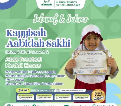 Kayyisah Raih Dua Medali Emas Di Mathematics Science Competition