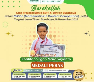 Siswa SDIT Al Uswah Raih Medali Perak Dan Perunggu Di MiCCo UNESA