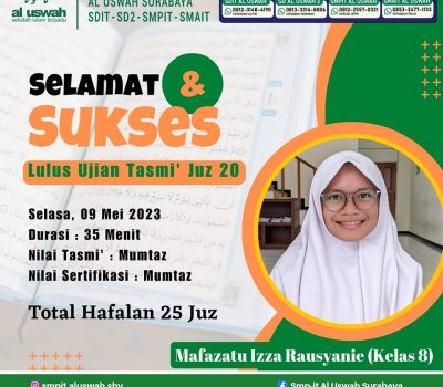 Tinggal Lima Juz Lagi Mafazatu Izza Rausanie Hafidzah 30 Juz