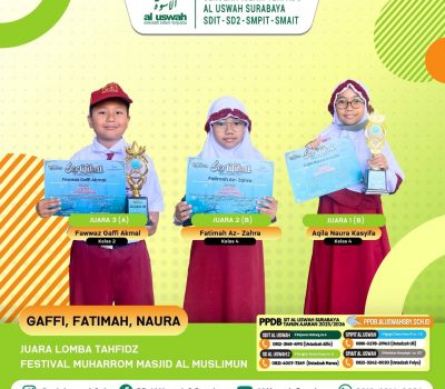 Siswa SD Al Uswah 2 Borong Juara Di Festival Muharram Masjid Al Muslimun