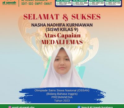 Nasha Nadhifa Raih Medali Emas Di Olimpiade Sains Siswa Nasional