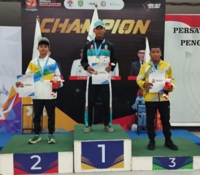 Luqman Syarif Pelajar SMAIT Al Uswah Raih Juara 1 Di Cabang Menembak POPNAS 2023