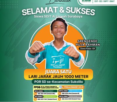 Srengenge Dari SDIT Al Uswah Juara Satu Lomba Lari 1000 Meter