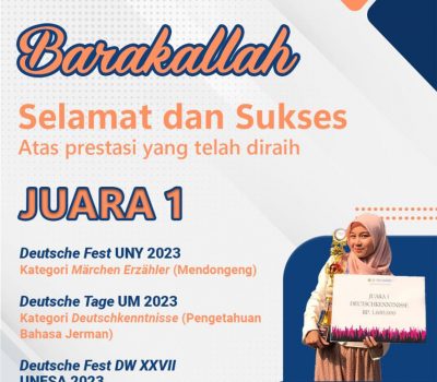 Tsabita Fatimah Dari SMAIT Al Uswah Raih Tiga Juara Lomba Bahasa Jerman
