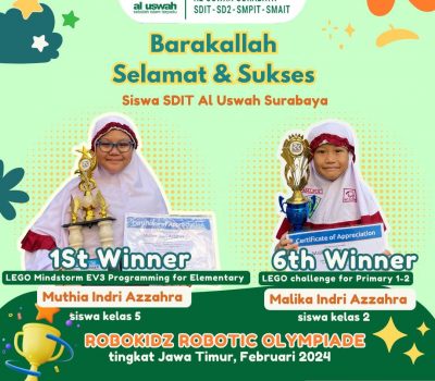 Dua Bersaudara Dari SDIT Al Uswah Raih Winner Di Olimpiade Robot