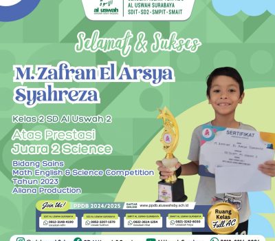 Dua Siswa SD Al Uswah 2 Raih Juara 2 Kompetisi Sains Dan Matematika